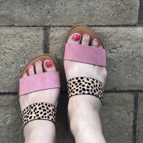 BELLE Slip on Sandals - PINK    - Picture 3 of 5